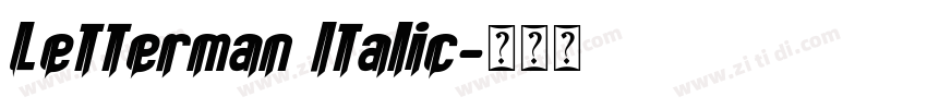 Letterman Italic字体转换